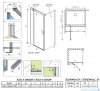 Radaway Nes Kdj II Brushed Nickel kabina 120x90cm lewa szczotkowany nikiel 10032120-91-01L/10039090-01-01